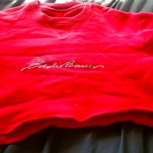 Red cropped sweatshirt